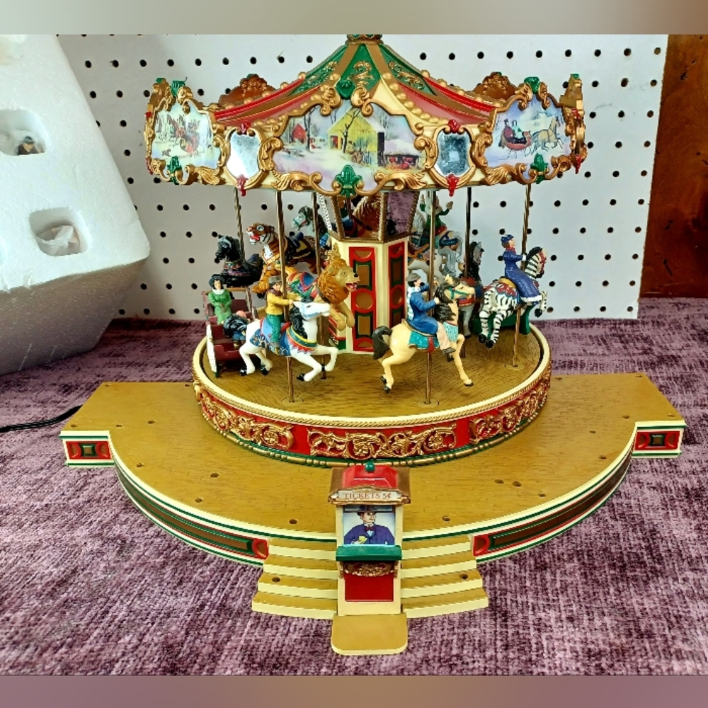 ● Mr. Christmas Collectibles- Holiday Around The Carousel- Vintage 1997